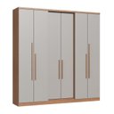 Ver imagem 3 de Guarda-Roupa 6 Portas 2 Gavetas Sonata New Cedro Cinza Soft