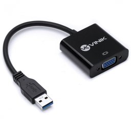 ADAPTADOR VGA FEMEA PARA USB MACHO - VGAFUSBM - 1 ADAPTADOR VGA FEMEA PARA USB MACHO - VGAFUSBM - 1