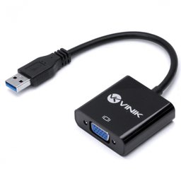 ADAPTADOR VGA FEMEA PARA USB MACHO - VGAFUSBM - 2 ADAPTADOR VGA FEMEA PARA USB MACHO - VGAFUSBM - 2