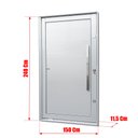 Ver imagem 2 de Porta Pivotante Alumínio Lambril c/Puxador Dir. Elite Branco 240x150 Brimak