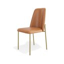 Ver imagem 2 de Conjunto 02 Cadeiras Livia Courissimo Whisky Estrutura Dourada - Ssx Multicoisas