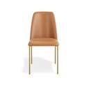 Ver imagem 4 de Conjunto 02 Cadeiras Livia Courissimo Whisky Estrutura Dourada - Ssx Multicoisas