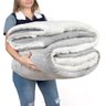 Cobertor Pele Carneiro Cobertor Queen Size Cinza Dupla Face - 2