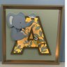 Quadro Caixa Charme Safari Letra Elefante - QDSF-05A BH BABY KIDS - 3