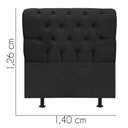Ver imagem 3 de Cabeceira Estofada Cama Box Casal 140cm París Corino Preto- Mabe Magazine