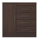Ver imagem 1 de Cômoda Sapateira 1 Porta 4 Gavetas Uruguai Café Touch