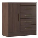 Ver imagem 5 de Cômoda Sapateira 1 Porta 4 Gavetas Uruguai Café Touch