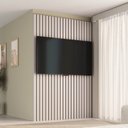 Ver imagem 1 de Painel para TV até 48 Polegadas 120x180cm Ripado Aruá CabeCasa MadeiraOriginals Off White