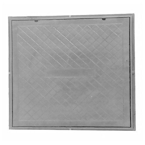 Tampa Tampão de Chão Simples Ferro para Aterramento 25x25cm