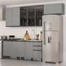 Cozinha Modulada Cerejeira Completa 5 Peças Sem Tampos Cinza - Bela Móveis - 2