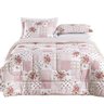 Edredom King 3 peças Dupla face Inverno Quente Bouti Estampado:Rosa Matura - 4