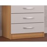 Cômoda 6 Gavetas com Nicho Aberto Armazenamento Compacta Multiuso Organizadora Cor Cinamomo Branco - 3