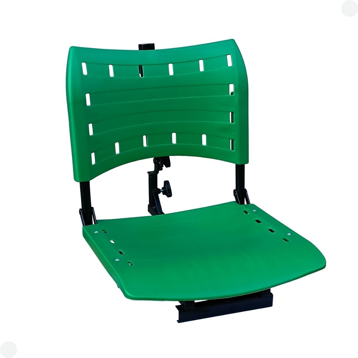 Cadeira para Barco Giratória Prática Dobrável com Suporte de Guarda Sol Verde - 3