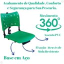 Ver mais imagens de Cadeira para Barco Giratória Prática Dobrável com Suporte de Guarda Sol Verde