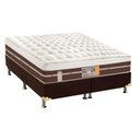 Ver imagem 1 de Cama Box King: Colchão Molas Pocket Ensacadas Castor Silver Star Air Híbrido + Base CRC Suede