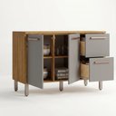 Ver imagem 3 de Balcão Dafne 2 Portas 2 Gavetões 100% MDF para Pia 120cm