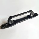 Ver imagem 4 de Puxador Duplo Mozart 215mm Preto Fosco Porta Pivotante Correr Passagem Madeira Vidro Colonial Clássi