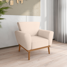Conjunto Poltrona para Sala de Recepção Viana Linha Bege - 4