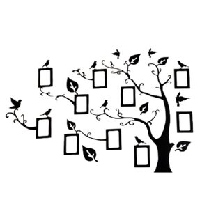 Porta Retrato de Parede em Mdf - Cor Preta