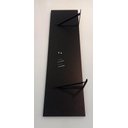 Ver imagem 2 de Kit 2 Prateleira Preta Mdf 60cm X 22cm com Mão Francesa Estante Sala Porta Objetos