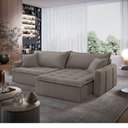 Ver imagem 7 de Sofá Cama Veludo em Madeira Eucalipto 240cm Meu Sofá Online B002 Veludo Capuccino