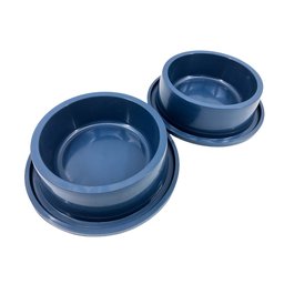 Kit 2 Comedouro Bebedouro N4 Anti Formiga Pet Cor: Azul - 3