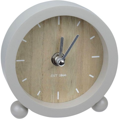 Relógio Decorativo Mesa Home&co Mdf 11x11x3cm Cinza
