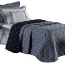Ver imagem 1 de Kit Cobre Leito Solteiro Renove Bordado Hipercal 400 Fios 4 Peças - Cinza / Preto