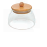 POTE VIDRO TAMPA BAMBU 500ML 11X11,2X11,2CM - 1
