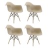Conjunto Com 4 Cadeiras Eames Com Braço Fendi Empório Tiffany Base Em Polipropileno - 1
