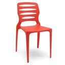 Ver imagem 2 de Kit 06 Cadeiras para Cozinha Área Gourmet Jardim Empilhável Larsen P03 Vermelho - Lyam Decor