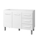 Ver imagem 3 de Balcão de Cozinha Bianca 1,20m 2 Portas 3 Gavetas Cor:branco