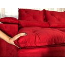 Ver imagem 7 de Sofá Retrátil e Reclinável 2,70m em Tecido Veludão C/pillow Nos Braços Athenas:vermelho/270cm