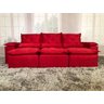 Sofá Retrátil e Reclinável 2,70m em Tecido Veludão C/pillow Nos Braços Athenas:vermelho/270cm - 6