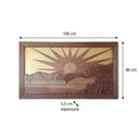 Ver imagem 2 de Quadro Painel Nascer do Sol Madeira Nobre em Alto Relevo Artesanal