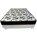 Ver imagem 2 de Cama Box Casal Suede Cinza + Colchão Casal Suede Preto Espuma 138x188x55