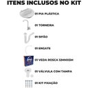 Ver imagem 2 de Pia Lavatório Banheiro 4l + Torneira Branca + Sifão