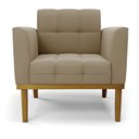 Ver imagem 7 de Kit 2 Poltronas Decorativas Karen Pés Fixo em Madeira Castanho Suede Nude G19 - Gran Belo