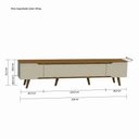 Ver imagem 2 de Rack Retrô Shop 2,18m para TV 70" Cedro/Off White – Moderno, Aconchegante e de Alta Qualidade