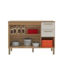 Ver imagem 3 de Balcão de Cozinha para Pia 120 Cm Mad Versalhes 3 Portas 2 Gavetas Freijó/soft - Kits Paraná