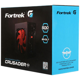 Fonte Atx Fortrek Crusader, 500w, Bivolt Manual, Cooler 120mm, Preta - 76955 - 5