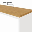 Ver mais imagens de Mesa Escrivaninha 1,60 m X 0,60 m Pés Painel 100% MDF F5 Office Cor:Freijó com Branco