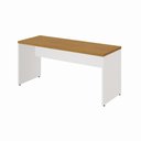 Ver imagem 2 de Mesa Escrivaninha 1,60 m X 0,60 m Pés Painel 100% MDF F5 Office Cor:Freijó com Branco