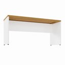 Ver imagem 5 de Mesa Escrivaninha 1,60 m X 0,60 m Pés Painel 100% MDF F5 Office Cor:Freijó com Branco