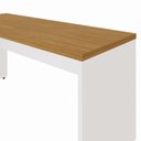 Ver imagem 4 de Mesa Escrivaninha 1,60 m X 0,60 m Pés Painel 100% MDF F5 Office Cor:Freijó com Branco