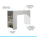 Ver imagem 3 de Bancada Balcão/Mesa de Cozinha 3 Prateleiras Menu Móveis Branco