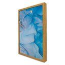 Ver imagem 5 de Quadro Decorativo Abstrato Azul Diamante em Moldura Caixa Tacolado Moldura Trad 1cm Madeira Escura C