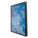 Ver imagem 3 de Quadro Decorativo Abstrato Azul Diamante em Moldura Caixa Tacolado Moldura Trad 1cm Madeira Escura C