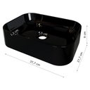 Ver imagem 3 de Cuba Pia Banheiro Oxford Torneira Inox Valvula Inox Click Preto Brilho