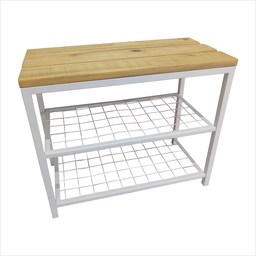 Guarda Tenis de Porta com Banco 60cm Branca - 3